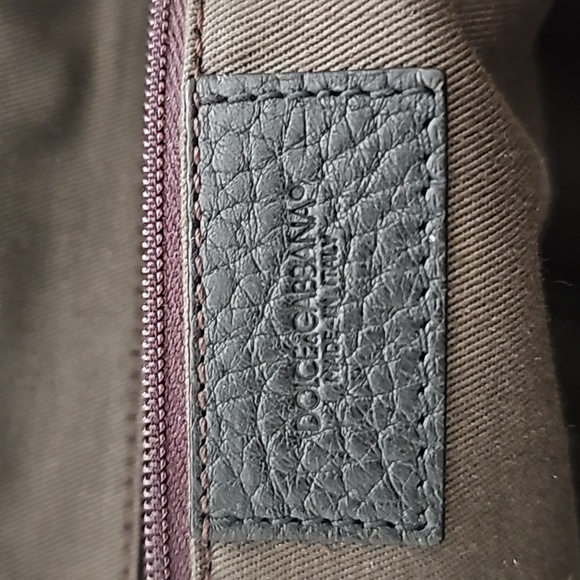 DOLCE & GABBANA Vintage Leather-Trimmed Printed Semi Shoulder Top Handle Bag - Picture 10 of 13